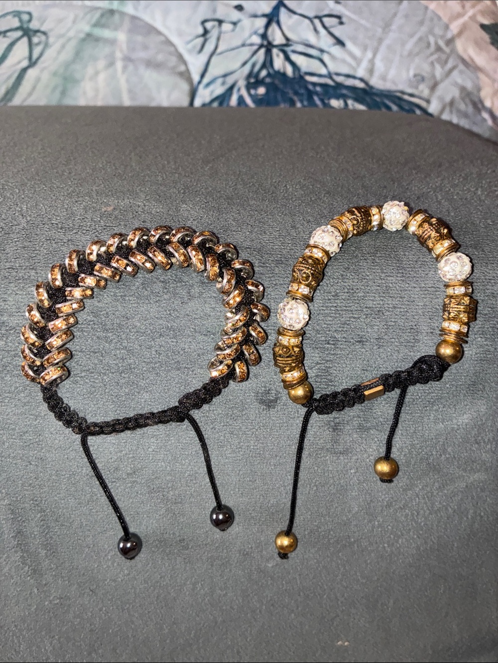 Gold-Tone Braided and Beaded Adjustable Bracelets - Women Accessories